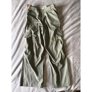 Vintage Rusty Surf Pants Mens 32 Olive Green Wide Leg Mesh Lined Skate Trousers